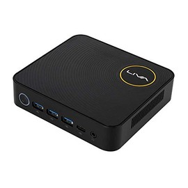 ECS Elitegroup Liva Z Mini PC Computer Intel Celeron N3350 Dual-core, 4GB DDR3L/64GB eMMC, Type C Port, 4K@60Hz HDMI+mDP, WiFi, Ethernet, Dual Monitor Support (Liva Z N3350), Black
