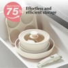 Ceramic Pots and Pans Set Non Stick Beige White, 7