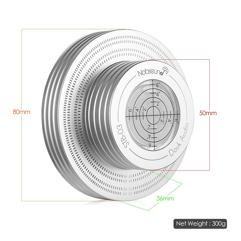 Nobsound Aluminum Record Weight LP Vinyl Turntable Disc Stabilizer Bubble