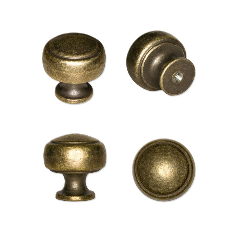 Fuxxer® 2 x Antique Furniture Handles, Drawer Knobs, Knob, Bronze,