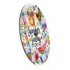 speecheese Sun and Summer Wall Clock Aluminium with Saying Summer