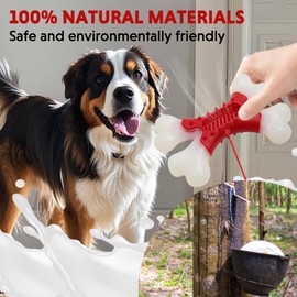 LaRoo Dog Chew Toys for Aggressive Chewers,Tough Bones, Nylon Indestructible Dog Toy for Medium and Large Breed to Keep Them Busy,Beef Flavored