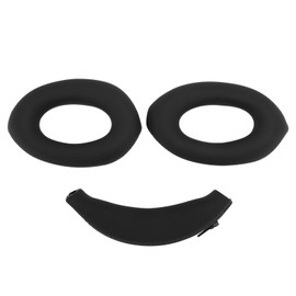 Earpads Cover Headband Pad Set Replacement Silicone Headphone Protective Cover for WH‑1000XM4 WH‑1000XM3 Headphones Black