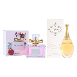 Bundle of Mademoiselle and J' Ovial  Eau de Parfum Natural Spray Perfume for Women 100ml