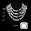 VOGLUX 2PCS Iced Out Cuban Link Chains Set for Men