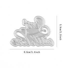 Briartw Sent with Love Cutting Dies,Words Phrases Shadow Sentiment Die-Cutter for Card Making,DIY Alphabet Letters Scrapbooking Paper Crafts Embossing Stencil Photo Album Crafts Tool Decoraion Cards