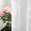 Neween Sheer Curtains White Floral Lace Curtains Rod Pocket Window