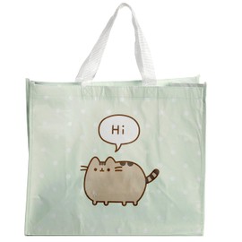 Puckator Pusheen Cat Reusable Shopping Bag Out Of Recycled Plastic Bottles - Shoulder Bags - Handbags for Women - Canvas Tote Bags for Women - Shopping Hand Bag - Large Ladies Bags - Aesthetic Stuff