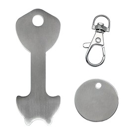Lotsdonxia Stainless Steel Shopping Trolley Token Set - Keyring Coin for Easy Supermarket Cart Release, Locker Access, and Convenient Shopping