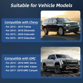 8" Touch Screen Glass Digitizer LCD Radio Navigation Fit for Chevy GMC 2015-2018, Silverado Suburban Tahoe Colorado & GMC Yukon Sierra Canyon, Replace DJ080PA-01A