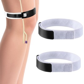 2 PCS Catheter Leg Bag Straps, Fastening Tape Anti Slip Catheter Leg Bag Holder, Adjustable Tube Holder Strap for Men and Women, Practical Fix for Urine Drainage Support Night Bag Stand