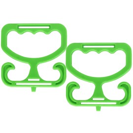 Bayyeskey Shopping Bag Handles Handle Carrier Grocery Bag Carrier Each One Holds Up to 90lbs 2 Pack Reusable and Easy to Carry (Green)