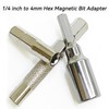 1/4 to 4mm Bit Adapter,4mm-6.35mm Converter Adapter Slotted Precision Bits