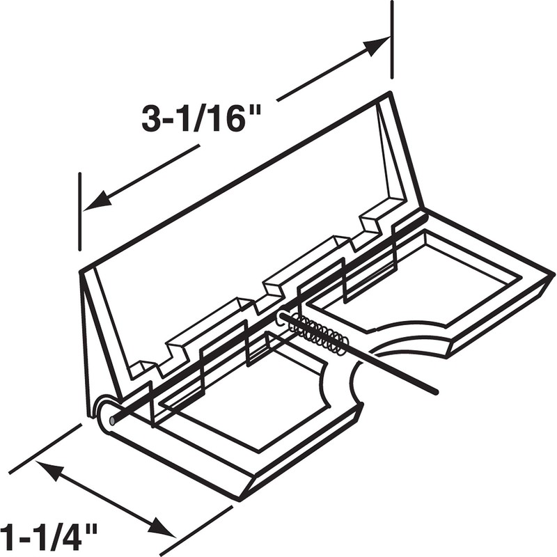 Prime-Line U 9842 Clear Lucite, Glass Surface Patio Door Lock,