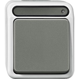 Merten Aquastar Off Control Switch, 2-Pole, Light Grey, MEG3102 8029