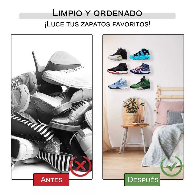 Estantes De Zapatos Flotantes De Acrílico, Estante De Pared