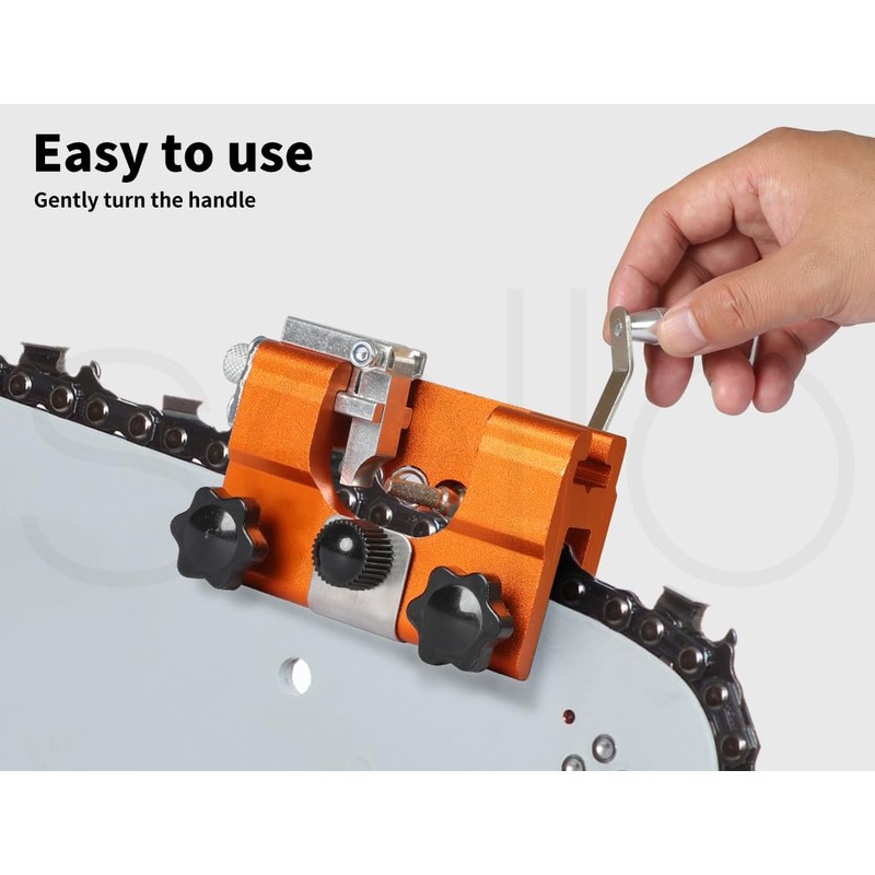 Traderight Portable Chainsaw Sharpener Jigs With 5 Grinding Head Tool