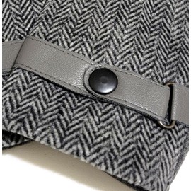 GFM® Mens Herringbone Pattern Soft Warm Gloves - Autumn and Winter (Herringbone-BlackWhite)(MNGLV-FS-2591-02-HB-BH)