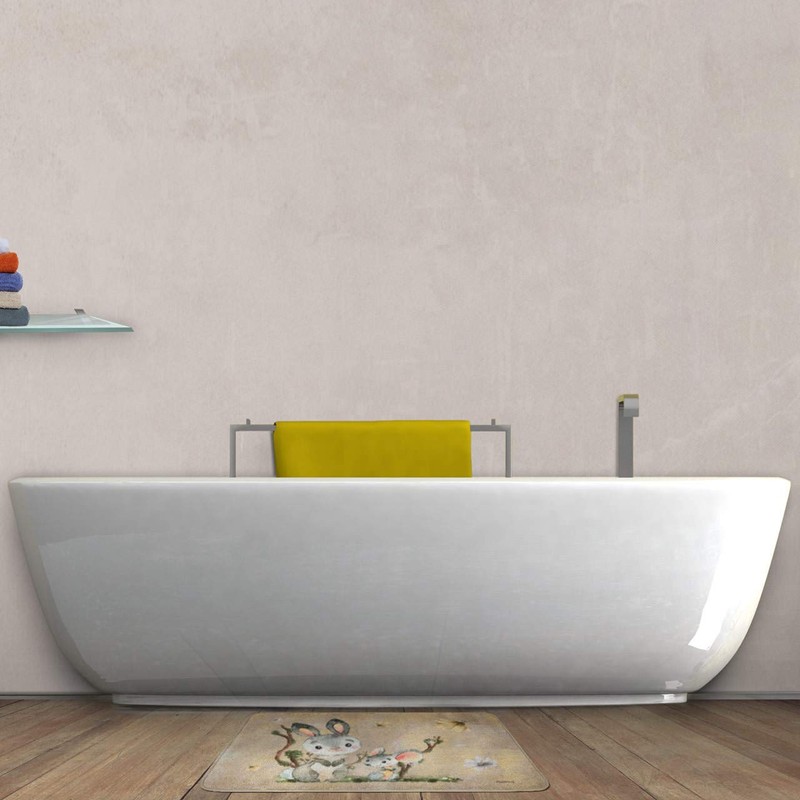 Sunnywall Bed Rug with Individual Text - Bath Mat Bath
