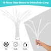 Geiserailie 12 Pieces Flexible Drinking Straws Extra Long Bendy Plastic