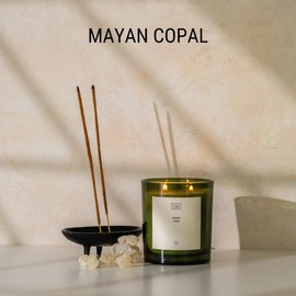 Premium Soy Candle | 12 oz, Ultra Clean Burn Mayan Copal Scented Candle, Scented Candles for Home, Long Lasting Candles, Candles for Home Scented | Novelty Candles | Summer Candles, Green Candle