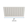 Foset Riviera R-308SN, Regadera acero inoxidable, 8", sin brazo, satinado