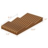 In-Drawer Knife Block Organizer - Bamboo Wood Drawer Knife Organizer-Protecting