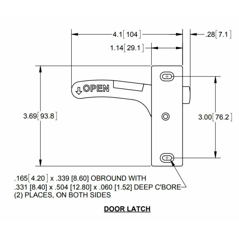SPEP RV Screen Door Latch Universal(Right Hand or Left Hand)