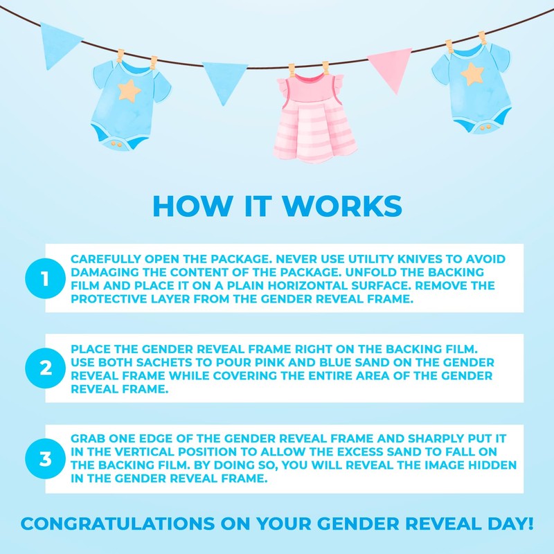 FETTIPOP Gender Reveal Exposuring Art Canvas Kit (It’s a Boy),
