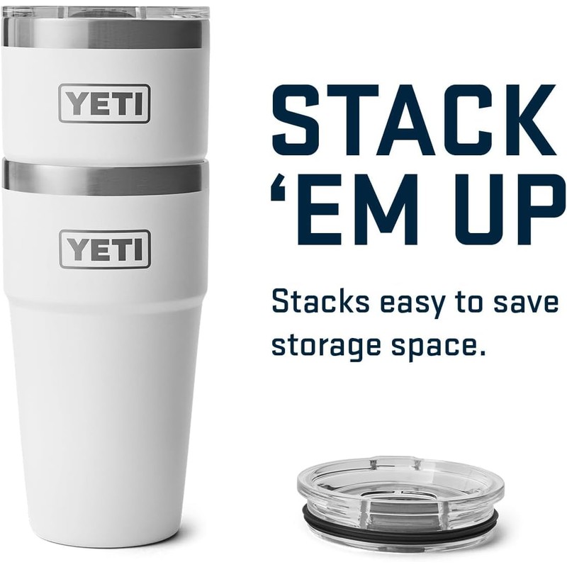 YETI Rambler Cup, Vacuum Insulated Stainless Steel Stackable Cup with
