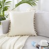 Top Finel Decorative Throw Pillow Covers with Pom-poms Soft Particles
