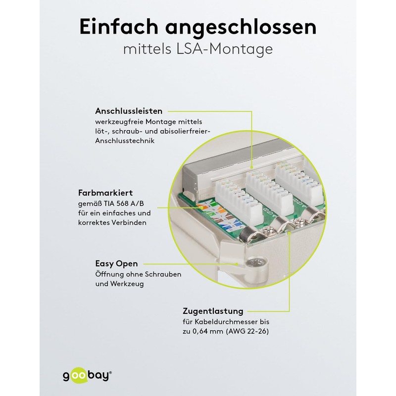 CAT 6 Mini/Desktop Patch Panel, 8 Port, White - STP