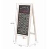 23" H Christmas Countdown Wood Calendar with Easel,Freestanding Christmas Advent