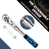 DISEN 3-Piece Extendable Flex-Head Ratchet Wrench Set with EVA Storage