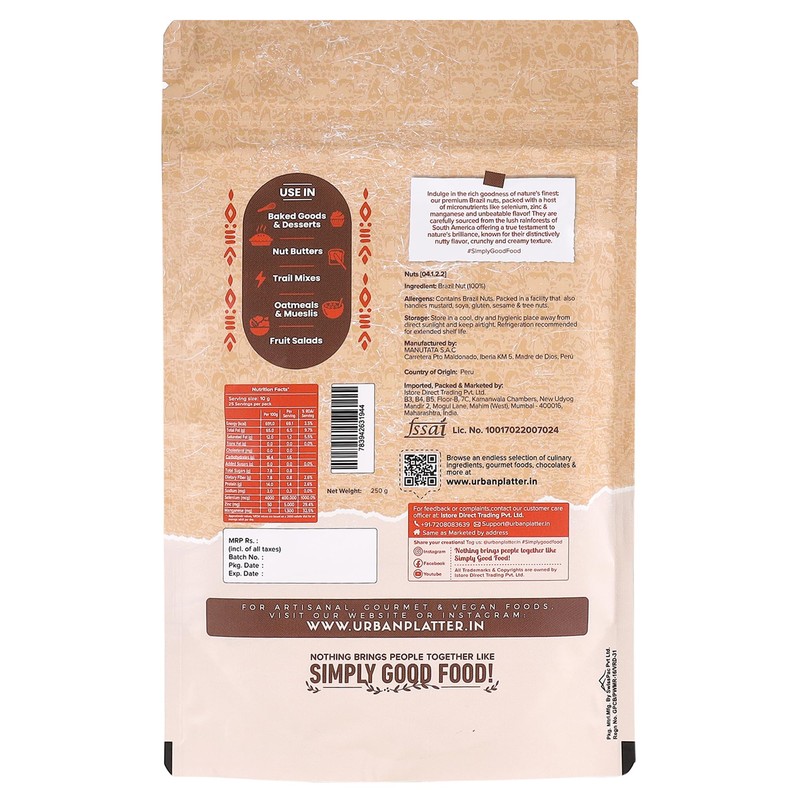 Urban Platter Brazil Nuts (250 g)