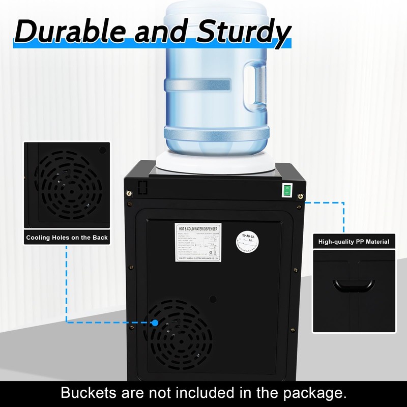 Top Loading Water Cooler Dispenser,Hot/Cold Water Dispenser with 3 Temperature