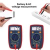 Pocket Manual Ranging Digital Multimeter with 2 Test Leads Set,