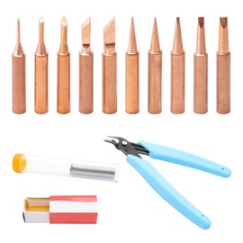Rowiz 10PCS Pure Copper 900M-T Soldering Iron Tips for HAKKO 936,937,938,Lead Free and Environmental Protection Welding Head Tool