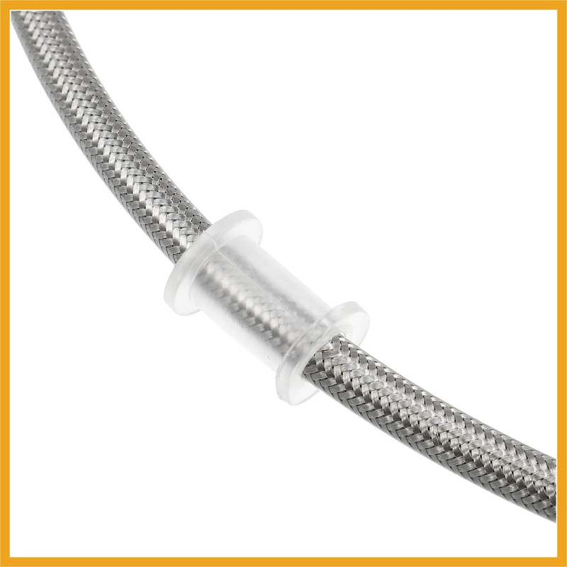 Partuto AN3 Motorcycle Brake Line Oil Hose Pipe 190cm Silver