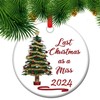 Our First Christmas Engaged - Newlywed Ornaments, 2024 Wedding Keepsake,