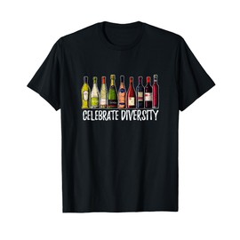 Celebrate Diversity Wine Shirts for Women | Wine Drinker T-Shirt