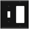 ENERLITES Combination Toggle Light Switch/Decorator Light Switch Plate, Double Switch