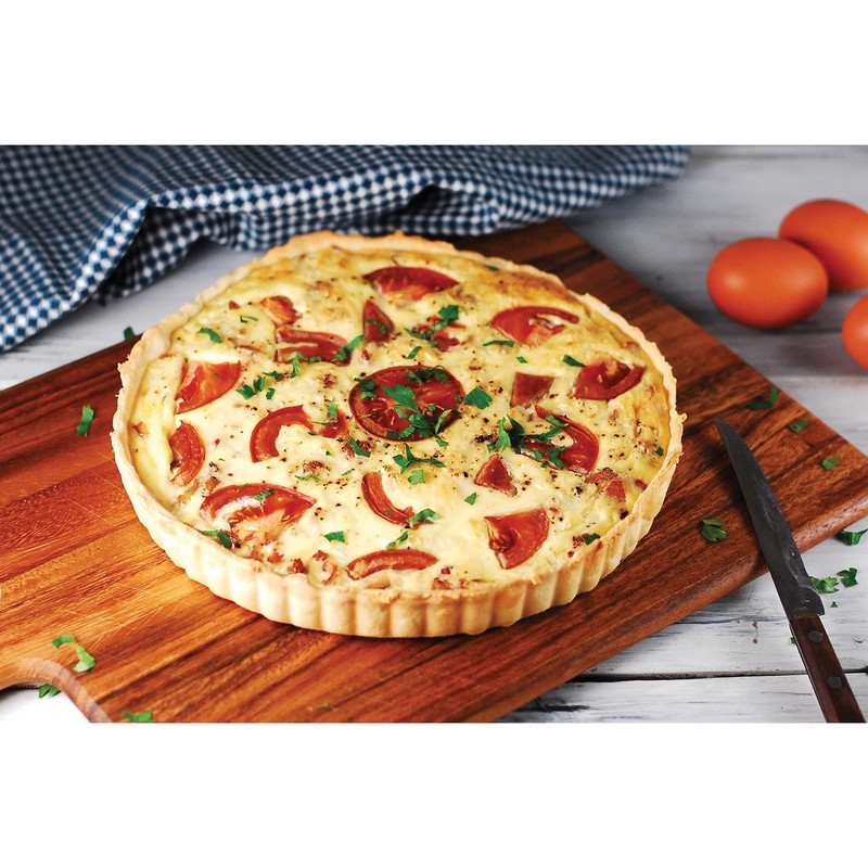 Mrs. Anderson's Baking Quiche Pan, Removable Base, Non-Stick Carbon Steel,
