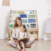 JGMZTZT Kids Book Shelf, Natural Wood Large Size 4 Tier