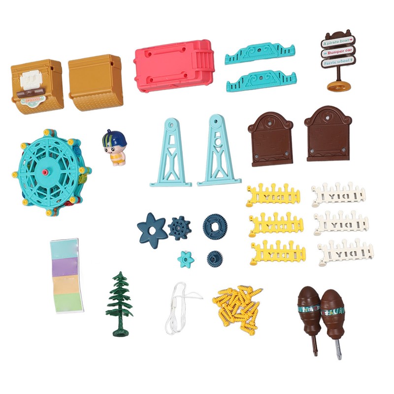 Kid Assembled Ferris Wheel Toy Nut Disassembled Maunal Ferris Wheel