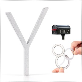 VONDERSO 3 Inch Self-Adhesive Mailbox Numbers and Letters for Outside, Thick Foam Adhesive for Strong Adhesion, Aluminum Alloy with Powder-Coated Finish, No Fading, Rustproof (Glossy Silver Letter Y)