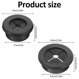 4 Pcs Wall Grommets For Cables Wall Cord Pass Through Cable Hiders For Mounted Tv Rubber Wall Bushing Grommet Drywall Grommet Wall Hole Cover Wire Organizer For Easy Install Office Computer Desk