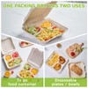 ECOLipak 300 Pack Clamshell To Go Containers, 100% Compostable Disposable