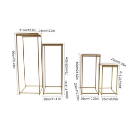 4Pcs Gold Metal Flower Stand Pedestal Table Centrepiece Party Wedding Decor