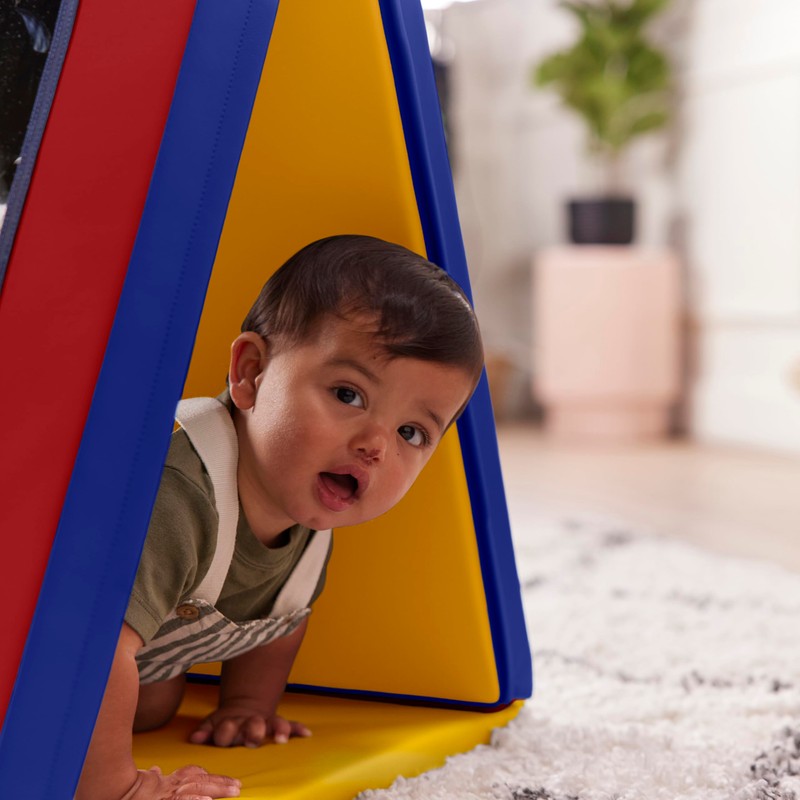 ECR4Kids SoftZone Folding Floor Mirror, Sensory Toy, Assorted